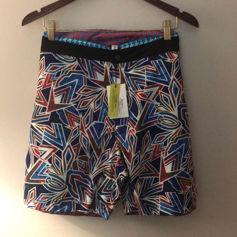 Robert Graham "Surf Rider" Printed Swim Trunks